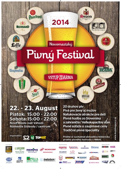 Novomestský pivný festival 2014 - 20 druhov pív.